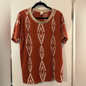 Rust Patterned Women's Top